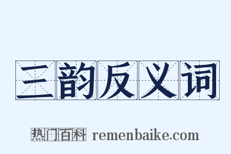 三韵反义词是什么意思的图片